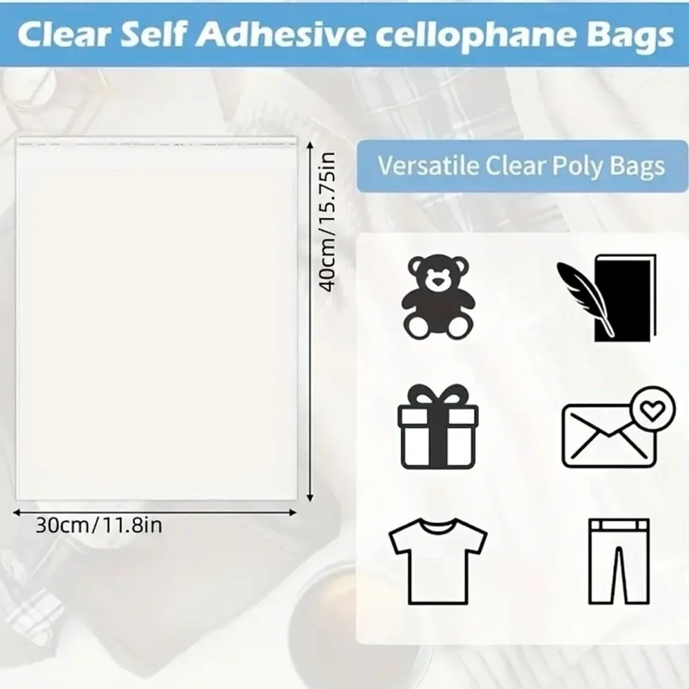 Clear Plastic Self Sealing Shipping Bags 20 pieces